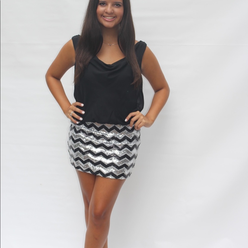 Black sequin dress